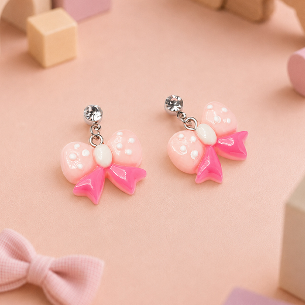 Polka Bow Drops view 2